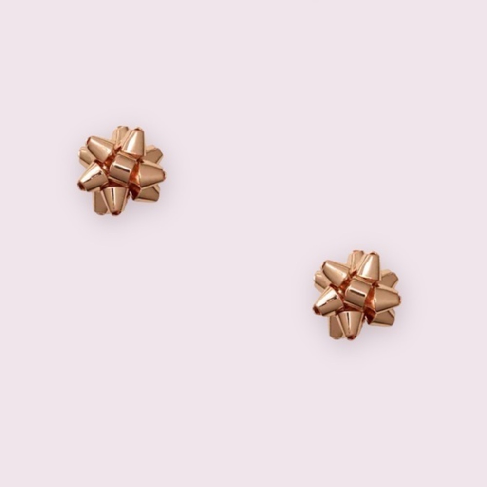 Kate Spade Bourgeois Bow Studs, Rose Gold